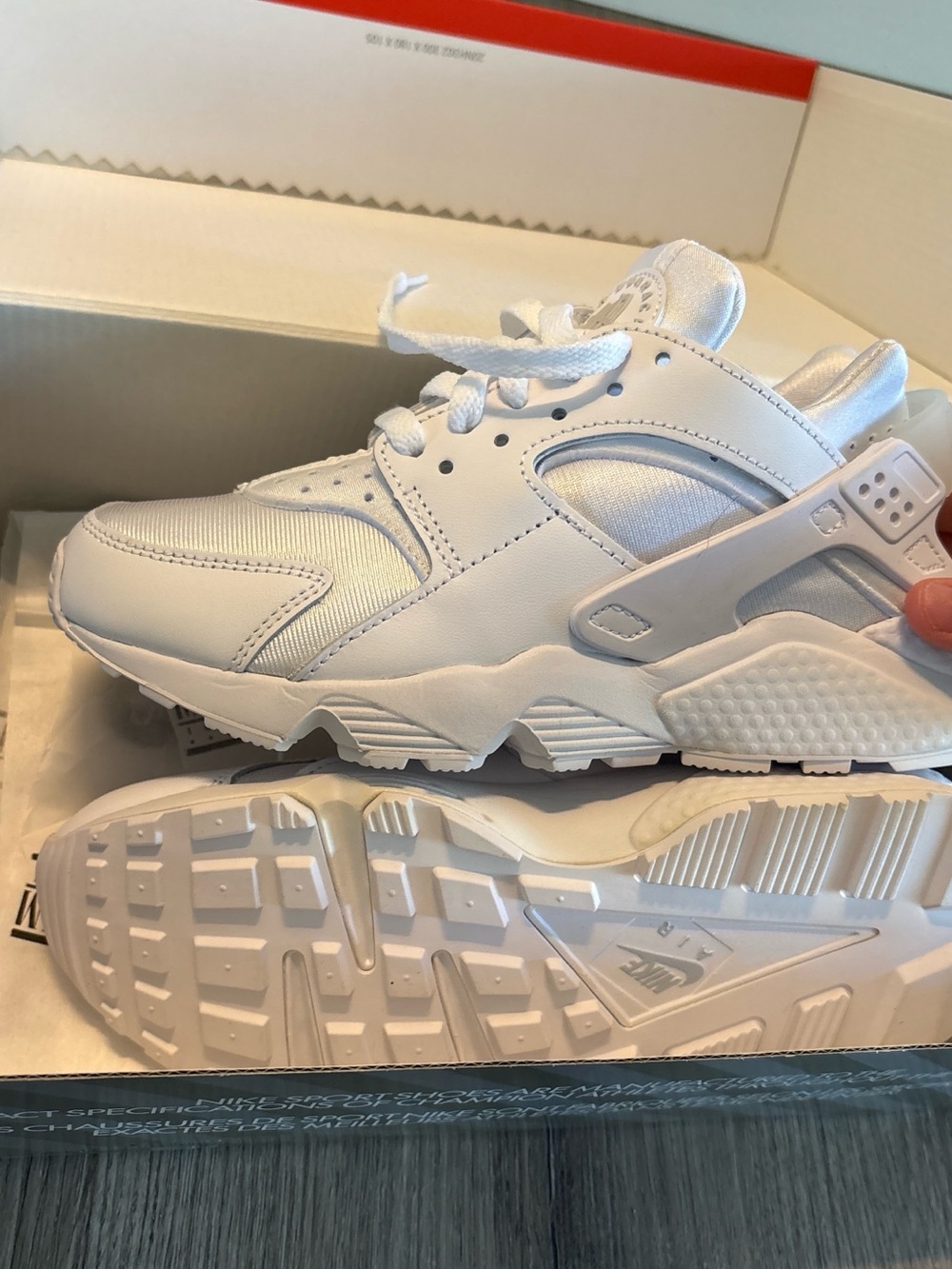 Nike Kids White Huarache-Style Sneakers